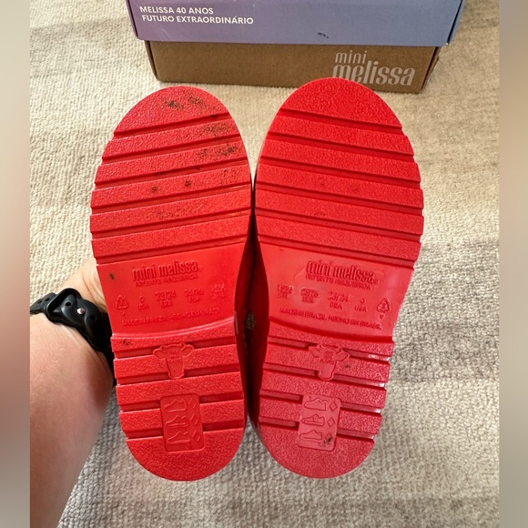 Mini Melissa Com Pochette Red Shoes and Bag Red (Size 9) - Picture 7 of 14